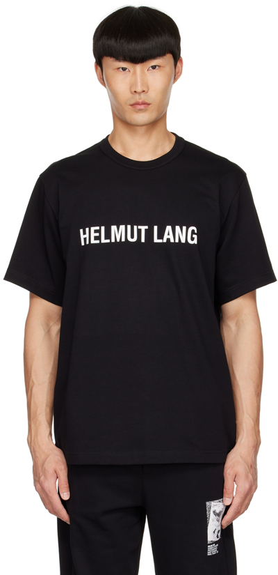 Shop Helmut Lang Black Cotton T-shirt In Black - 001
