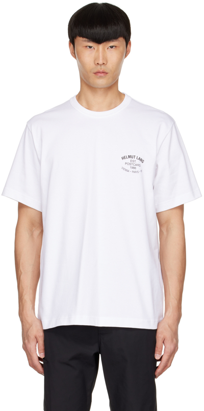 Shop Helmut Lang White Cotton T-shirt In White - 100