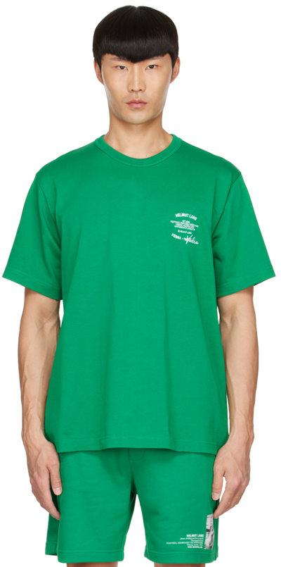 Shop Helmut Lang Green Cotton T-shirt In Kelly Green - V58