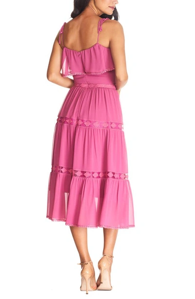 Shop Dress The Population Dream Chiffon Sundress In Hibiscus