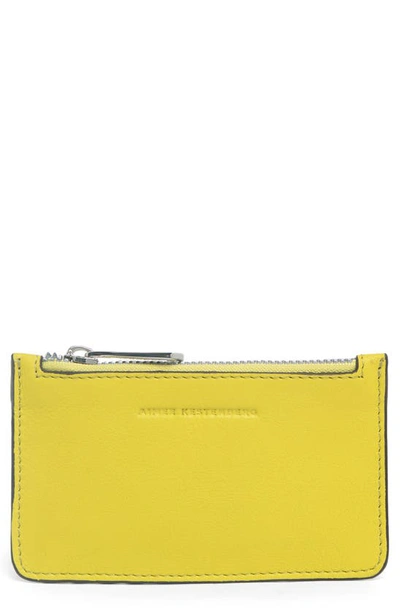 Shop Aimee Kestenberg Melbourne Leather Wallet In Lemon Lime