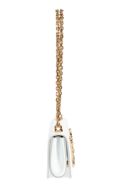 Shop Dolce & Gabbana Girls Logo Leather Phone Crossbody Bag In Optical White