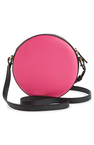 Shop Versace Medusa Chain Round Crossbody Camera Bag In Fuxia Black- Gold
