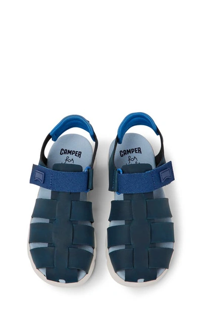 Shop Camper Kids' Oruga Fisherman Sandal In Dark Blue
