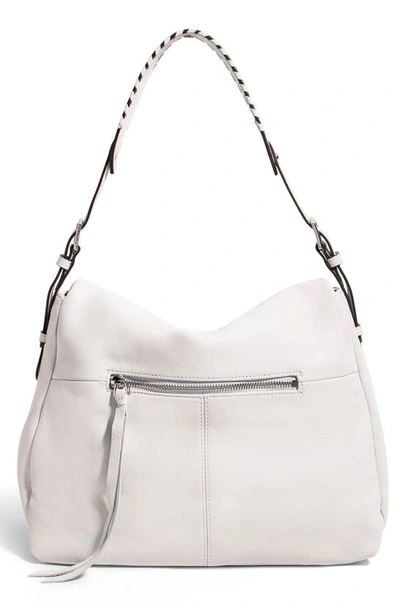 Shop Aimee Kestenberg Bali Double Entry Bag In Cloud W/ Shiny Gold