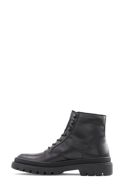 Shop Aldo Peak Lug Sole Leather Boot In Black