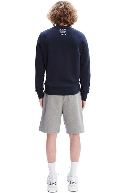 Shop Apc Arliss Crewneck Sweatshirt In Dark Navy