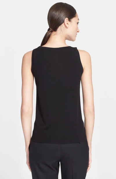 Akris Punto Embellished Scoopneck Knit Tank Top In Black