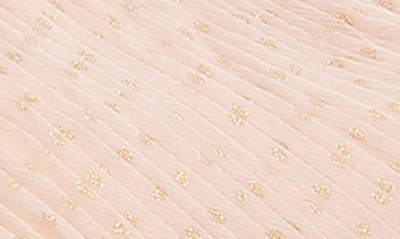Shop Mac Duggal Rosette Metallic Dot One-shoulder Chiffon Gown In Porcelain