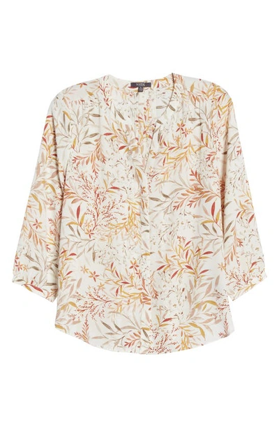 Shop Nydj High/low Crepe Blouse In Gable Sprigs