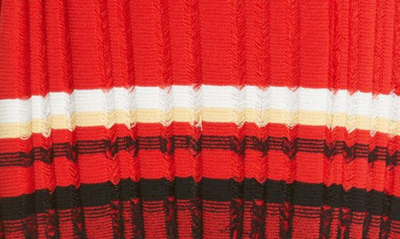 Shop Proenza Schouler Fil Coupé Stripe Midi Sweater Dress In Red Multi