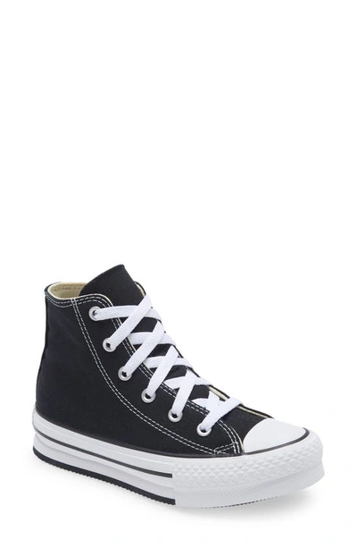 Shop Converse Kids' Chuck Taylor® All Star® Eva Lift High Top Sneaker In Black/ White/ Black