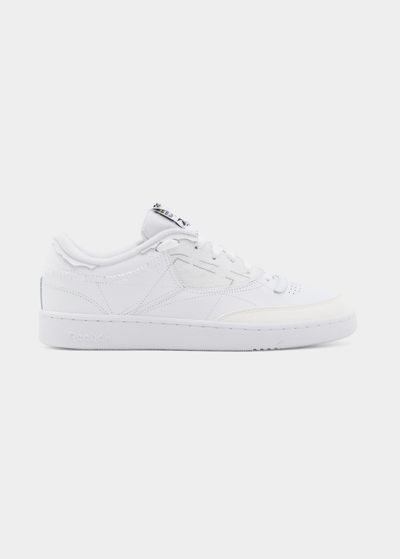 Shop Maison Margiela X Reebok Club C Memory Of Shoes Leather Low-top Sneakers In White
