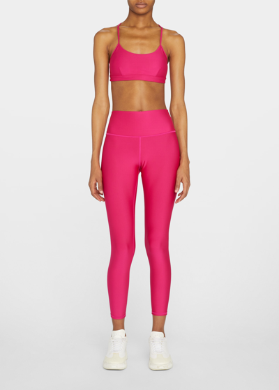 Shop Alo Yoga Airlift Intrigue Low-impact Sports Bra In Magenta Crush