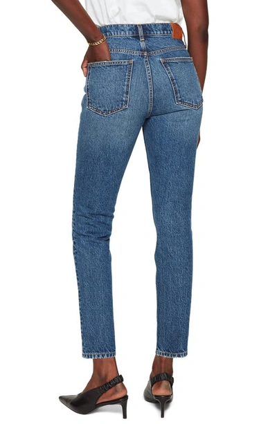 Shop Anine Bing Sonya High Waist Slim Jeans In Blue