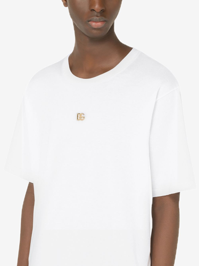 Shop Dolce & Gabbana T-shirt Con Logo Dg In White