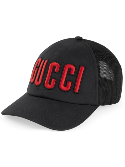 Shop Gucci Cappellino Da Baseball Con Patch  In Black
