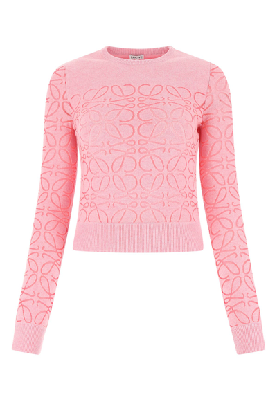 Shop Loewe Pink Stretch Wool Sweater  Nd  Donna Xs