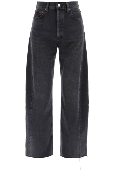 Shop Agolde Luna Pieced Jeans In Black