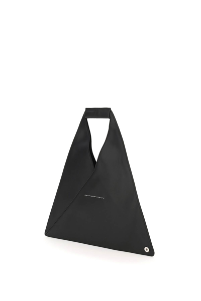 Shop Mm6 Maison Margiela Mini Flat Japanese Bag In Black