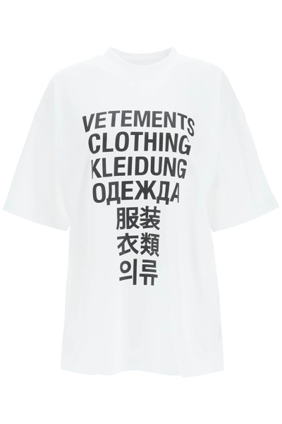 Shop Vetements Translation T-shirt In White