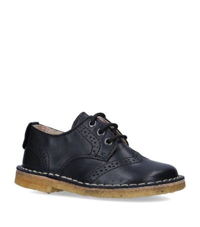 Shop Papouelli Leather Micky Shoes In Black