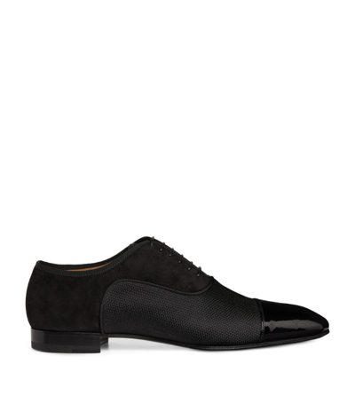 Shop Christian Louboutin Greggo Leather Oxford Shoes In Black