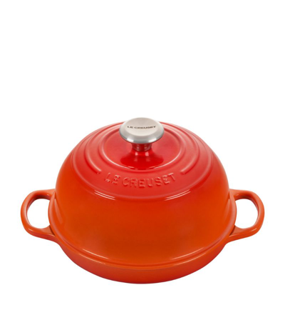 Shop Le Creuset Cast Iron Bread Oven (24cm) In Red