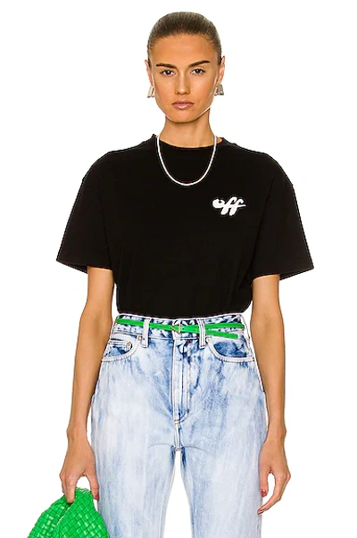 Shop Off-white Zebra Arrow Casual Tee In Black & White