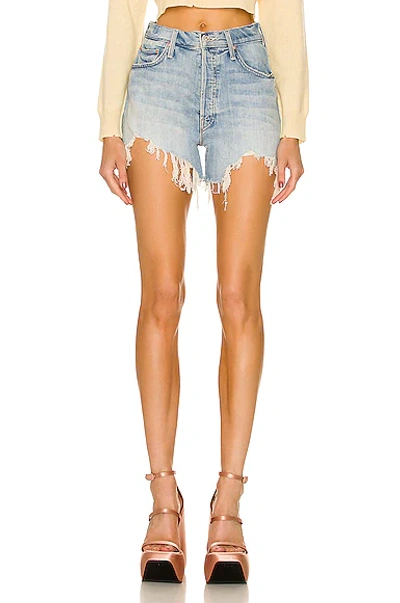 Shop Mother Ultra High Waisted Tomcat Kick Fray Short In I Confess