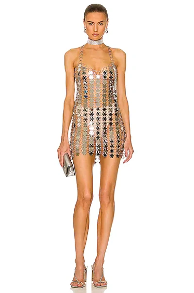 Shop Fannie Schiavoni Cindy Mini Dress In Silver