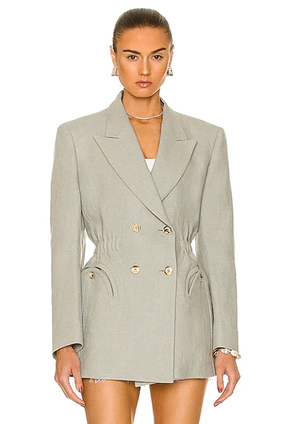 Shop Blazé Milano Bella Anyway Blazer In Sage