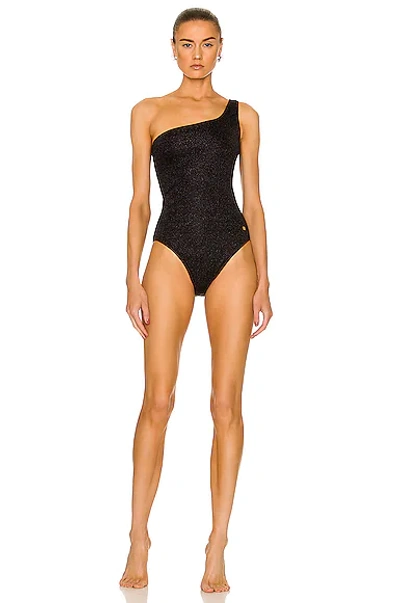Shop Balenciaga Asymmetric One Piece Swimsuit In Black