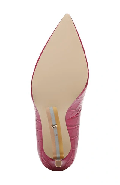 Shop Sam Edelman Hazel Pointed Toe Pump In Dark Pink Peony Leather