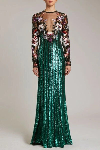 Shop Elie Saab Bead Embroidery Gown