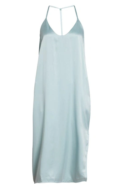 Shop Lunya Washable Silk Slipdress Nightgown In Cumulus Blue