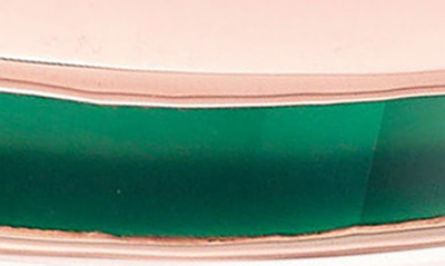 Shop Monica Vinader Engravable Baja Stone Bracelet In Green Onyx/ Rose Gold