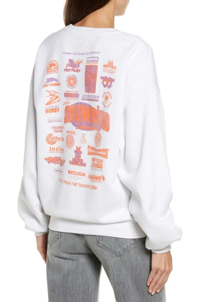 Shop Mother The Drop Square Stargazer Cotton Graphic Sweatshirt In Snowbird Champions