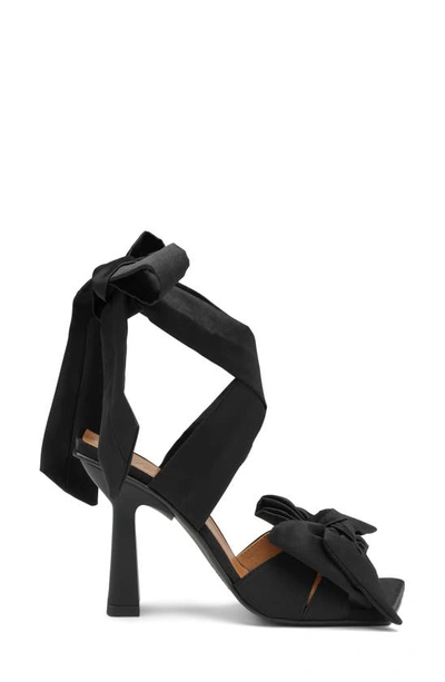 Shop Ganni Bow Sandal In Black