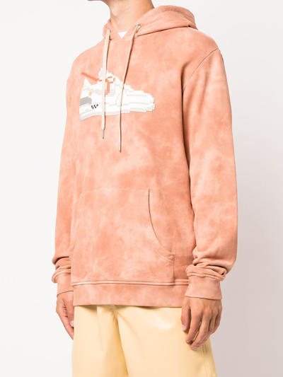 Shop Mostly Heard Rarely Seen 8-bit Tie-dye Sneakers Hoodie In Pink