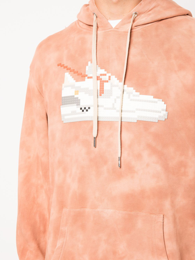 Shop Mostly Heard Rarely Seen 8-bit Tie-dye Sneakers Hoodie In Pink