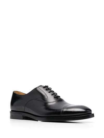 Shop Brunello Cucinelli Lace-up Leather Oxford Shoes In Black