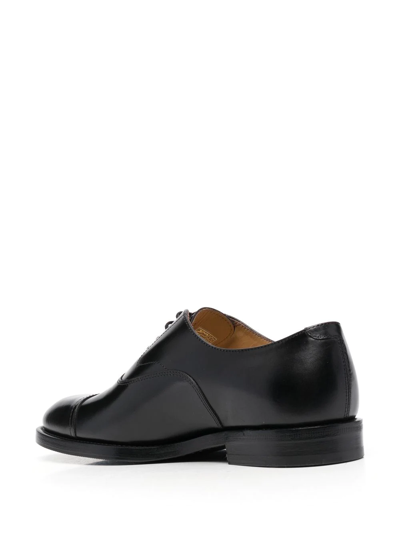Brunello Cucinelli Lace-up Leather Oxford Shoes In Black