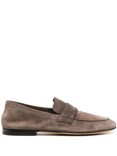 Shop Officine Creative Airto 001 Suede Loafers In Grey