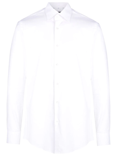 Hugo Boss Hank Slim Fit Solid Dress Shirt In White