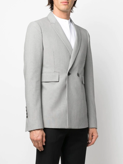 Shop Sapio Double-breasted Fitted Blazer In Black