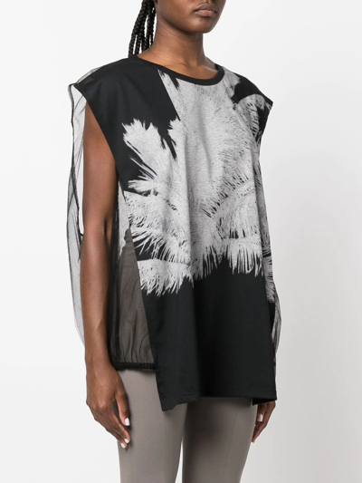 Shop N°21 Graphic-print Top In Black