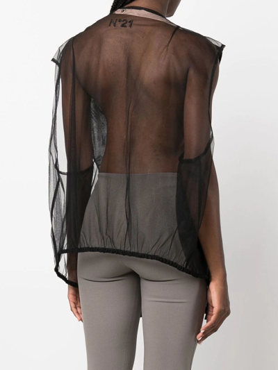 N°21 Graphic-print Top In Black