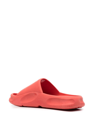 Shop Heron Preston Logo-embossed Rubber Slides In Red