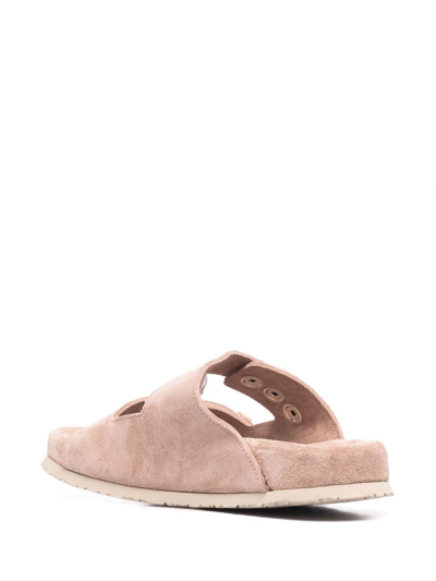 Shop Henderson Baracco Double-strap Leather Loafers In Neutrals